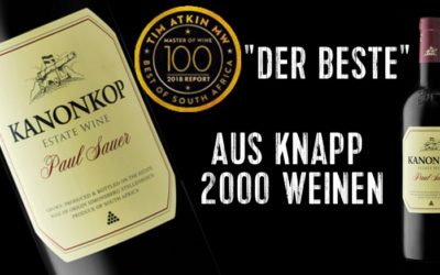 Paul Sauer 2015 von Kanonkop mit 100 Punkten geadelt