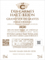 Preview: Ruecklabel des Le C des Carmes Haut Brion 2020 Pessac Leognan