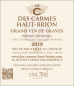 Preview: back Le C des Carmes Haut Brion 2019 Pessac Leognan