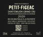 Preview: Back Label Petit Figeac 2020 Saint Emilion