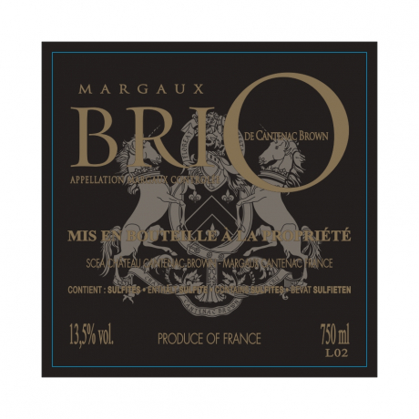 Back Brio de Cantenac Brown 2019 Margaux