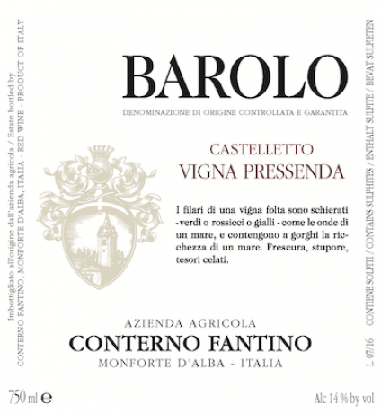 Conterno Fantino Castelletto Vigna Pressenda DOCG Barolo 2017