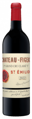 Flaschen des Chateau Figeac 2022 Saint Emilion Classe A mit Sonderlabel