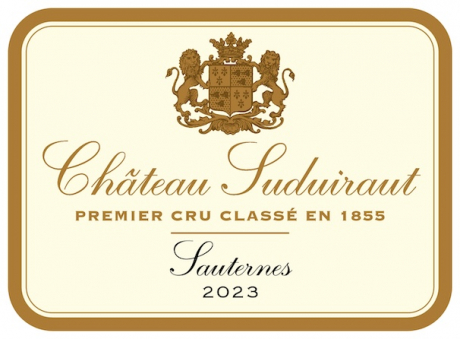 Label des Chateau Suduiraut Sauternes 2023