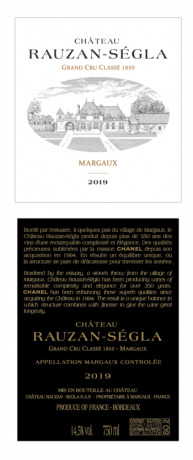 beide Label des Chateau Rauzan Segla 2019 Margaux