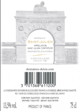 Ruecklabel Chateau Leoville Las Cases 2020 Saint Julien