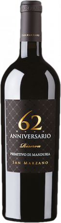 62 Anniversario Riserva Primitivo di Manduria 2018 San Marzano je Flasche 20.50€