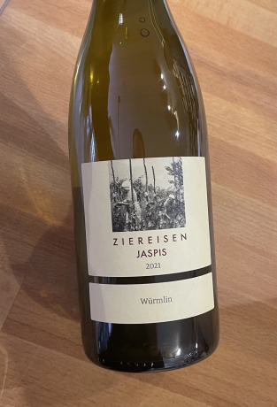 Flasche des Ziereisen Jaspis 2021 Würmli Grauburgunder