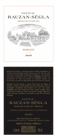 beide Label Chateau Rauzan Segla 2020 Margaux