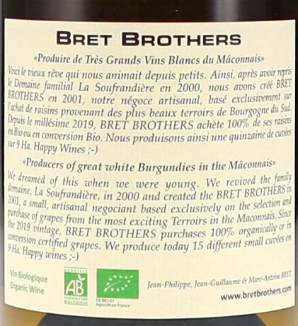 Bret Brothers 2023 Macon-Villages Cuvee Terroirs du Maconnais Flaschenetikett Rückseite