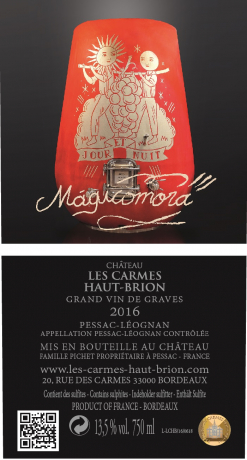 Backlabel Chateau Les Carmes Haut Brion 2016 Pessac Leognan