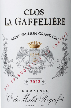 Label Clos La Gaffeliere 2023 Saint Emilion