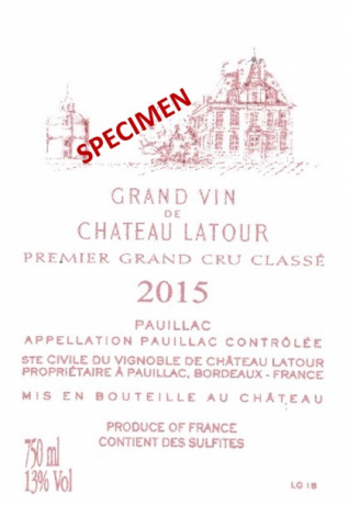 Chateau Latour 2015 Pauillac 1er GCC