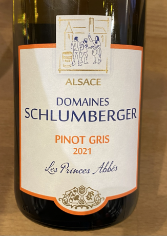 Domaines Schlumberger Pinot Gris Les Princes Abbés AOC Alsace 2021 (24,67 EUR / l)