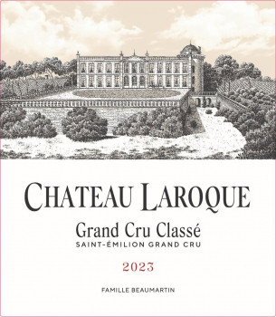 LAbel des Chateau Laroque 2023 Saint Emilion