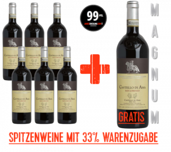 Castello di Ama 6* Gran Selezione San Lorenzo 2021 + 1 Magnum gratis